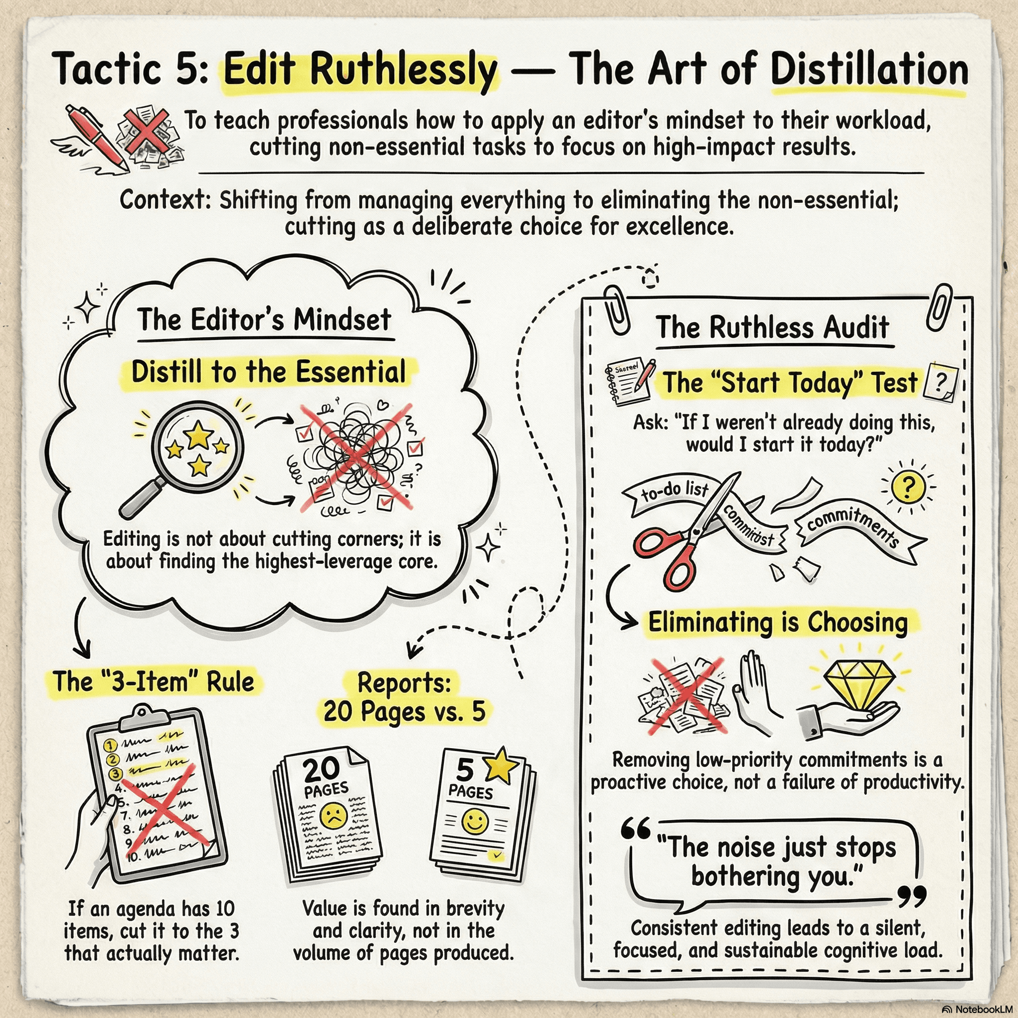 Infographic: Tactic 5 — Edit Ruthlessly