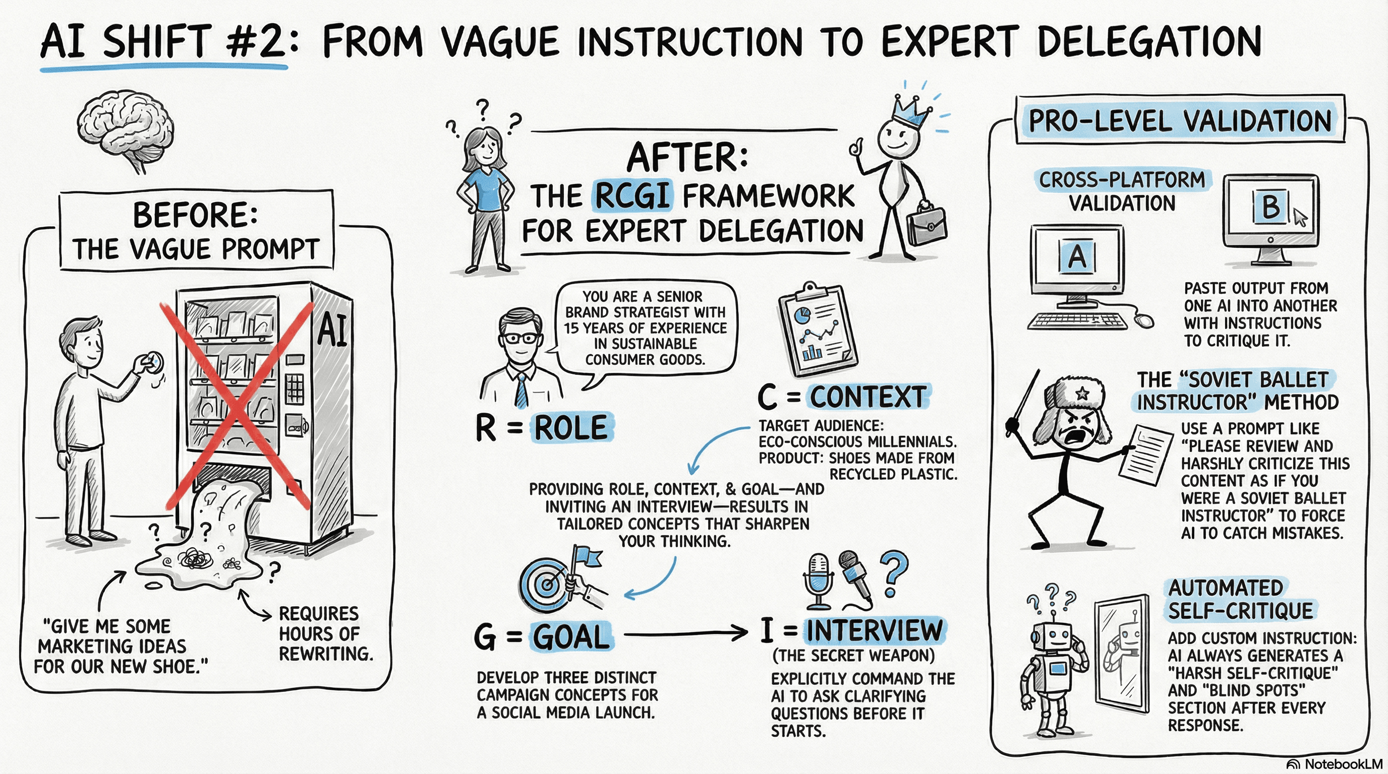 Cheat sheet: Shift 2 — Expert Delegation (RCGI framework) by Daniel Carral