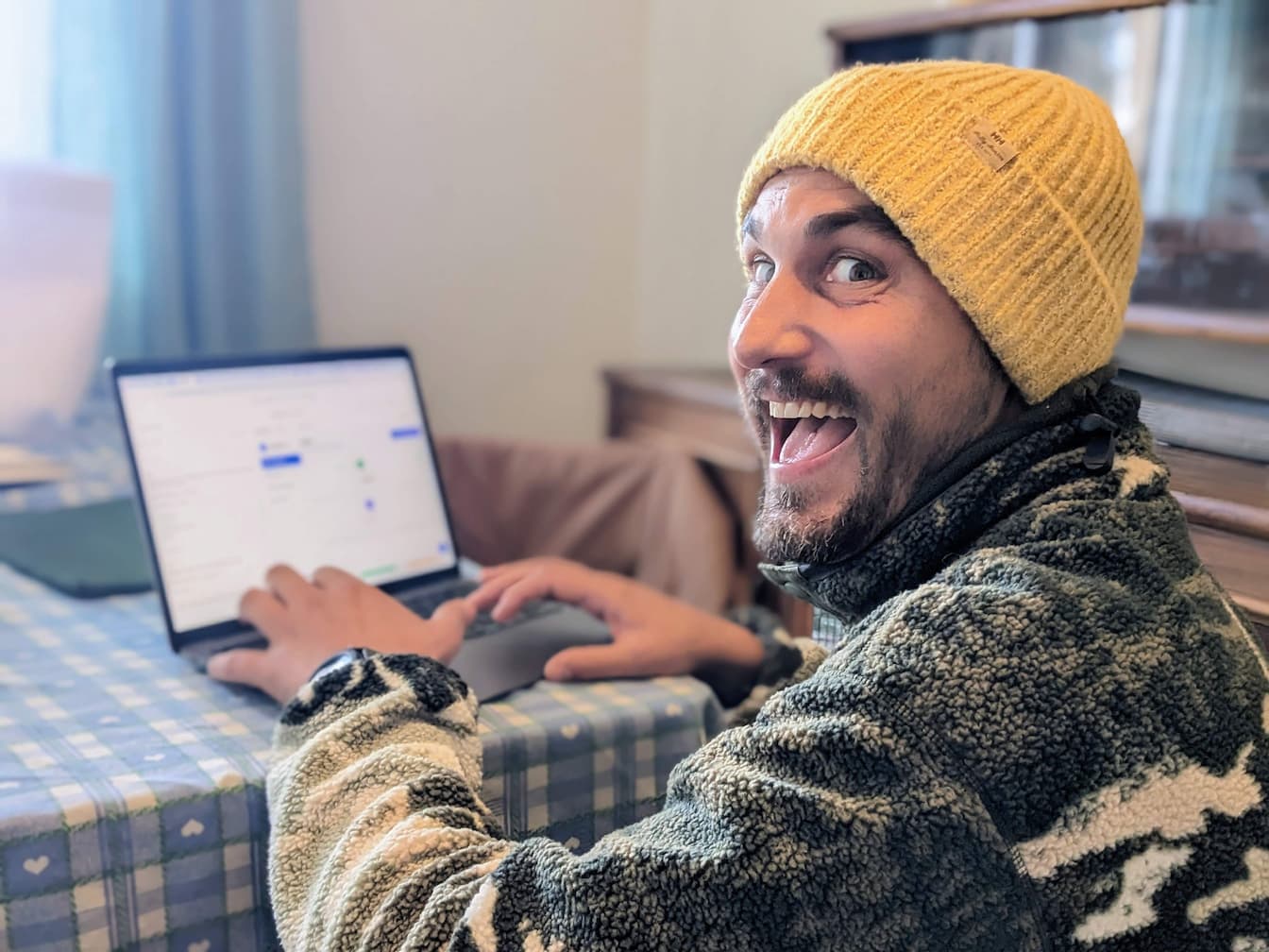 Daniel collaborating with Simone, an award-winning Italian chef