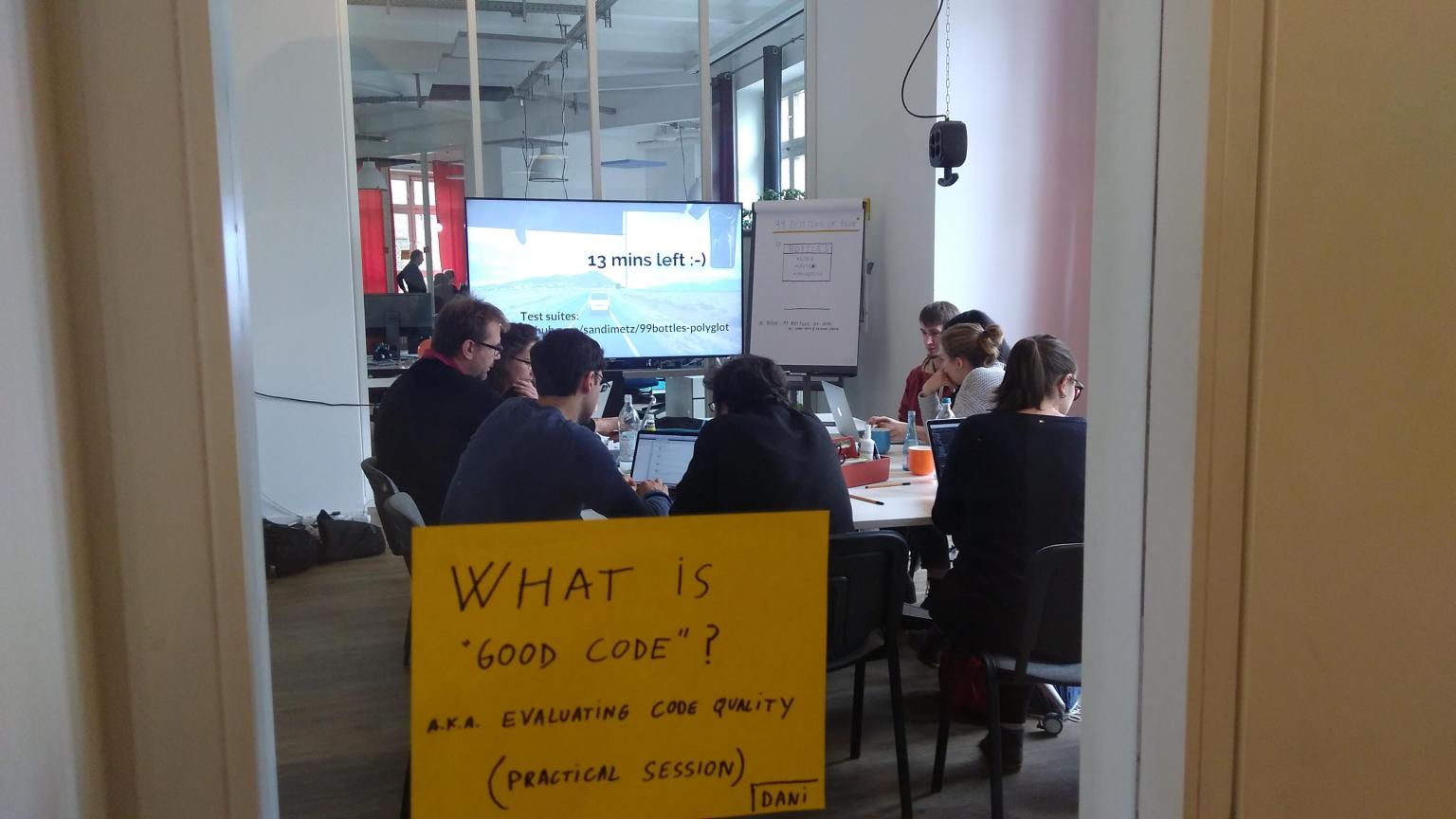 Participants at the "What is good code?" session at SoCraTes Day Berlin 2017